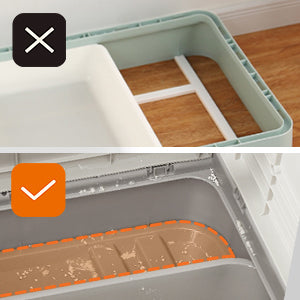 FEANDREA Litiera pentru pisici cu capac, tava extensibila, pentru pisici de pana la 15 kg, 54x43x38cm, gri