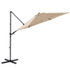 Umbrela terasa MAXI II, otel/poliester, 290 x 290 cm, H 235 cm, taupe