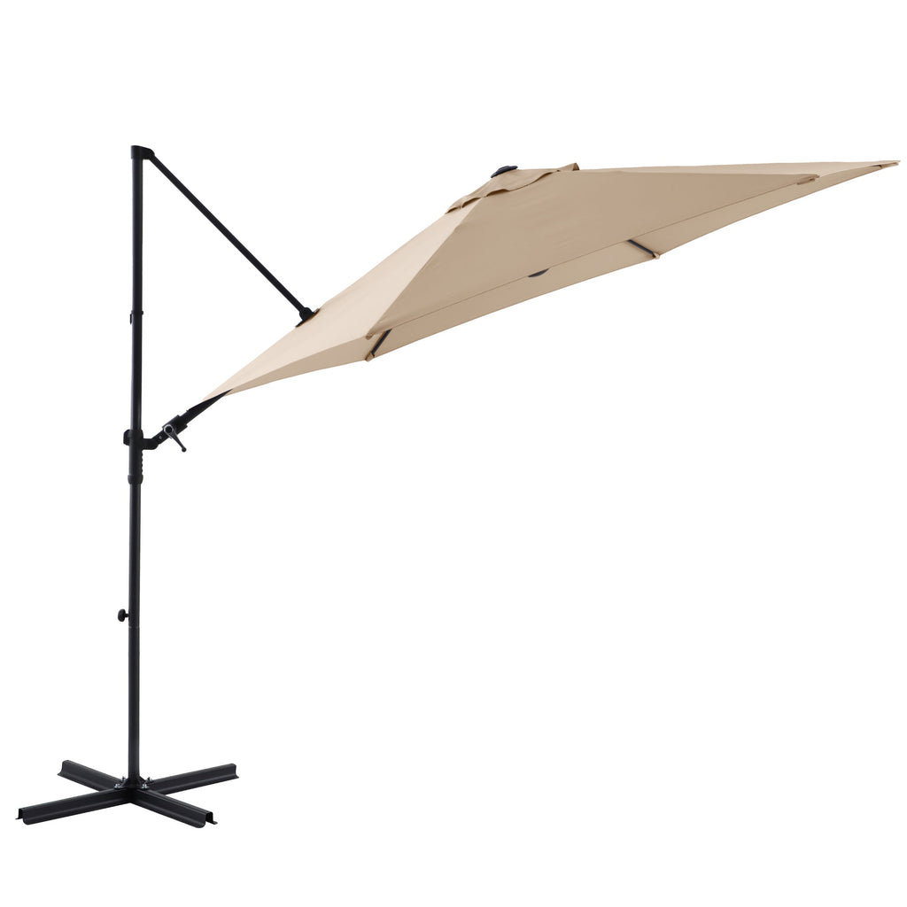 Umbrela terasa MAXI II, otel/poliester, 290 x 290 cm, H 235 cm, taupe