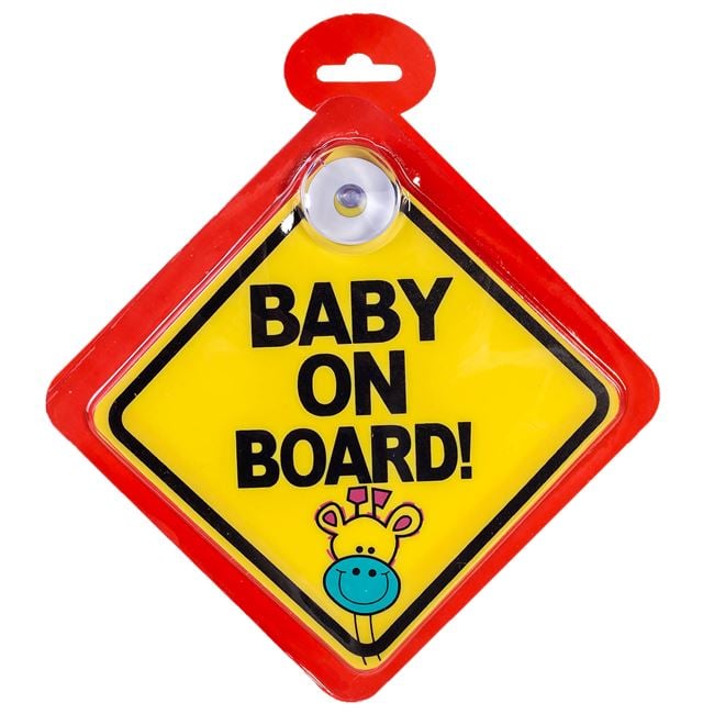 Placuta Auto "Baby on Board" 22x22cm
