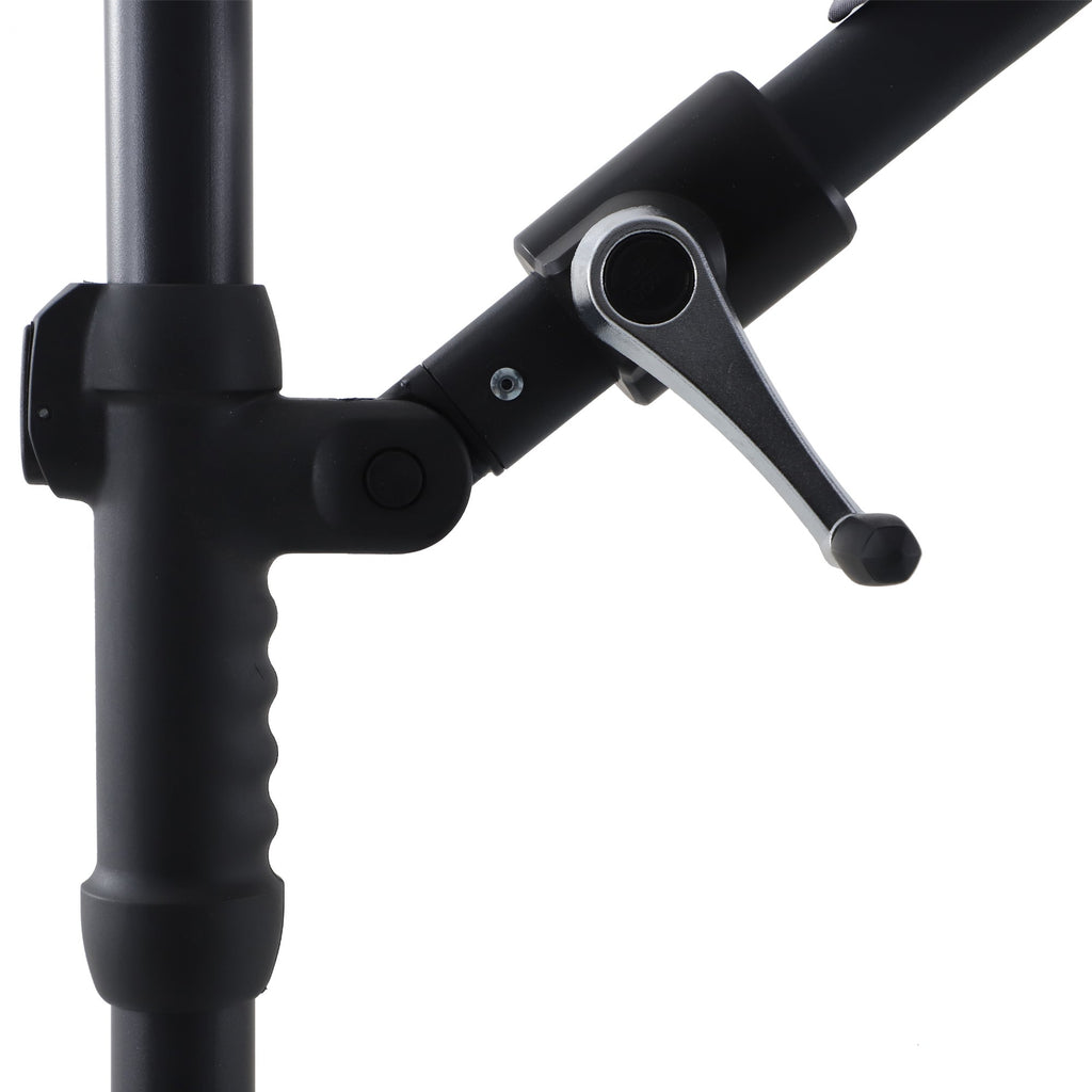 Umbrela terasa MAXI II, otel/poliester, 290 x 290 cm, H 235 cm, gri