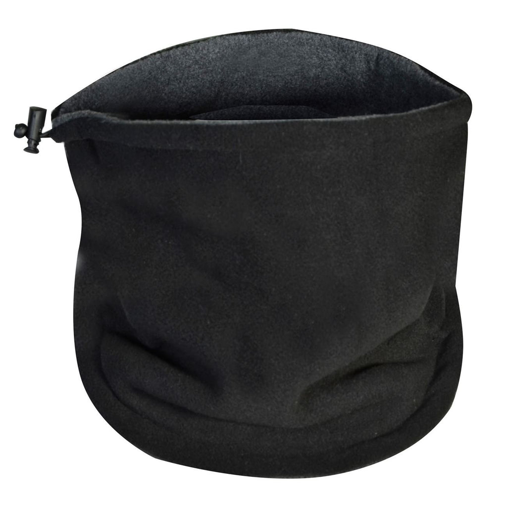 Fular Circular Sport Negru Fleece cu Șiret 30x25cm