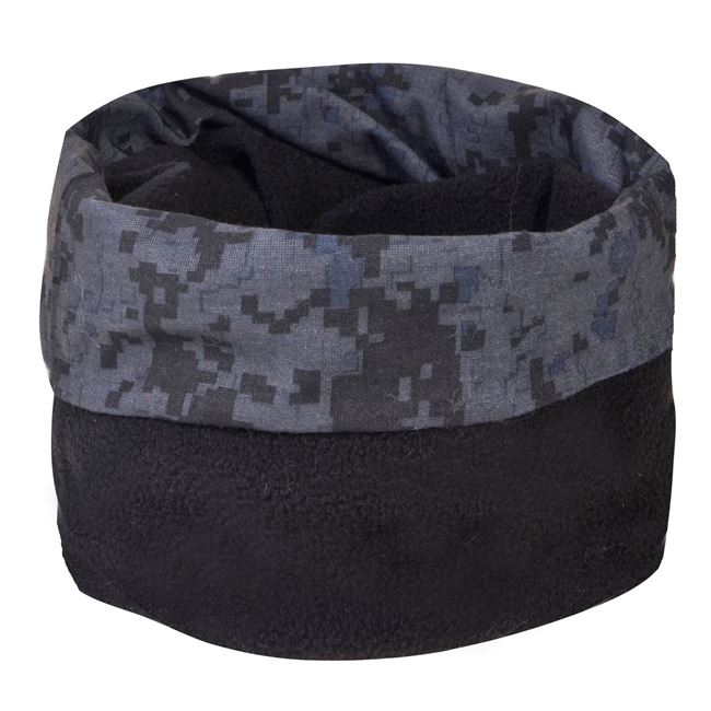 Fular Circular Sport Negru Gri Fleece 70x25cm