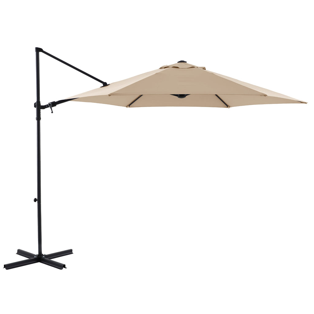 Umbrela terasa MAXI II, otel/poliester, 290 x 290 cm, H 235 cm, taupe