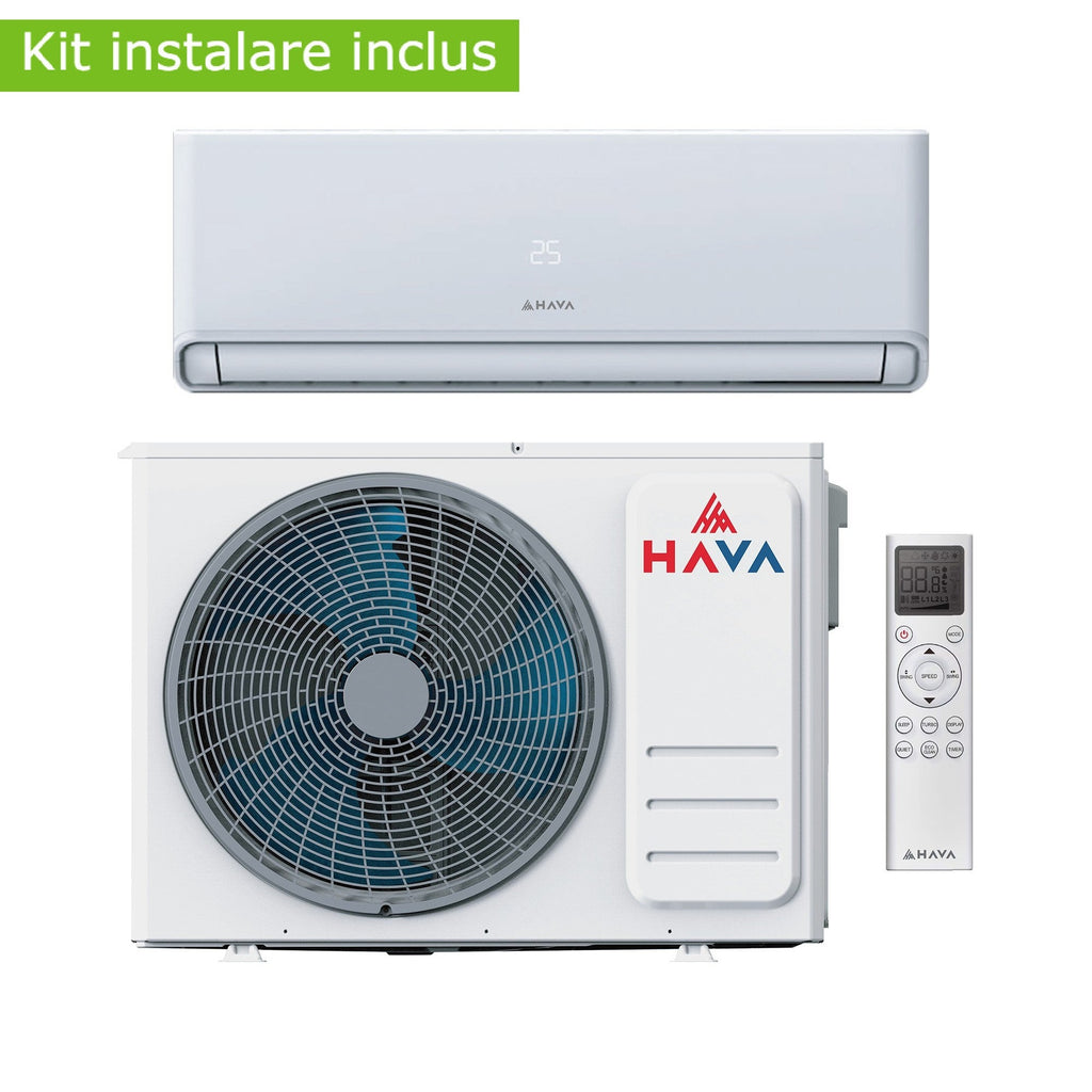 Aer conditionat Hava Smart Plus, Wi-Fi, 9000 BTU, clasa energetica A++, cu kit de instalare inclus