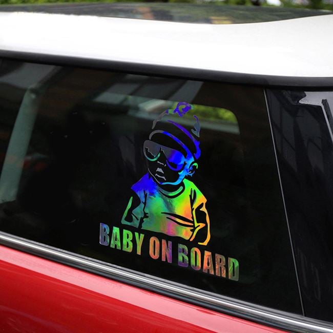 Autocolant Auto Baby On Board 12.5x14cm