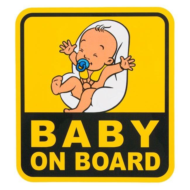 Autocolant Auto "Baby On Board" 18x20cm
