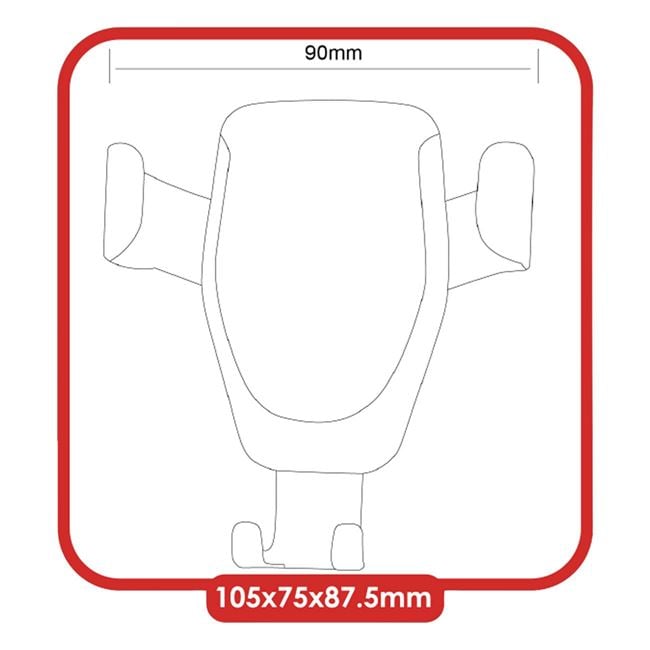 Incarcator Telefoane Mobile Auto Wireless din Plastic Negru Argintiu 90x7.5x10.5cm - MaxiBuy