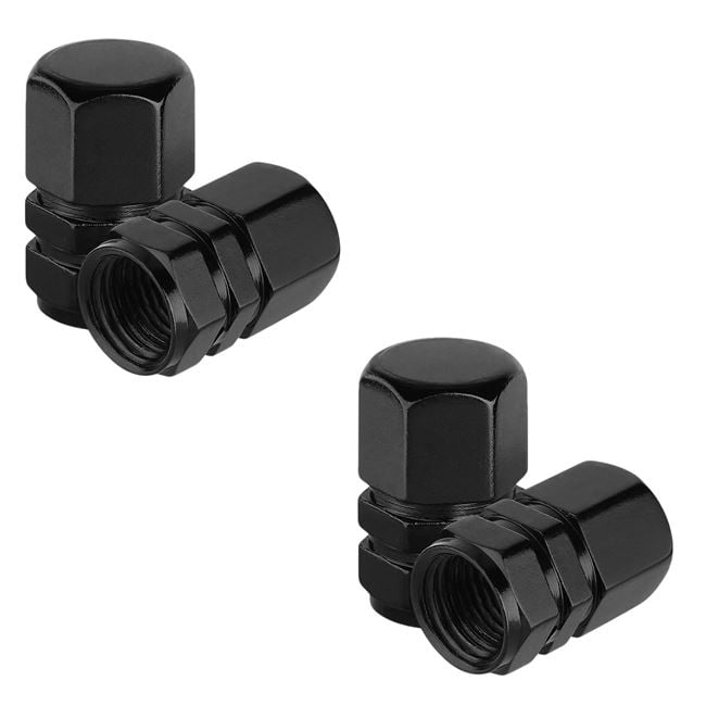 Capace din Aluminiu Negru pentru Supapa Anvelopa - 4buc