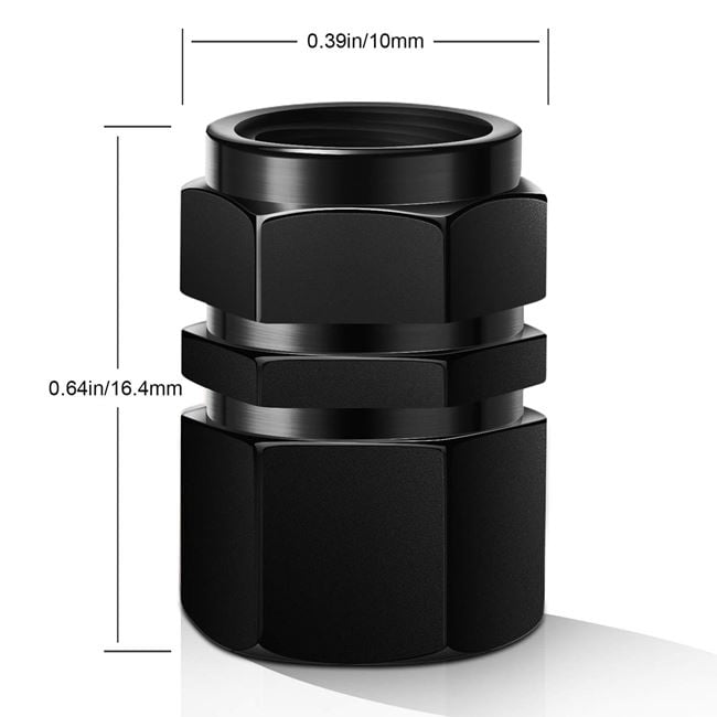 Capace din Aluminiu Negru pentru Supapa Anvelopa - 4buc