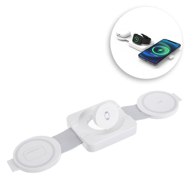 Incarcator Wireless 3 in 1 pentru Telefon Mobil Ceas & Casti - MaxiBuy