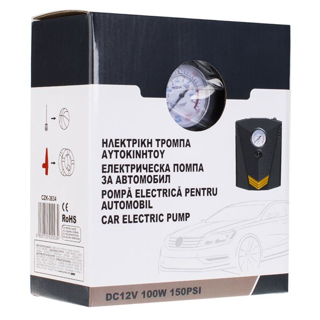 Pompa Electrica Auto cu LED & Accesorii 12V 100W