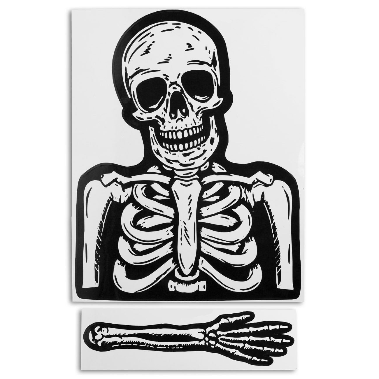 Autocolant Stergator Auto cu Model Schelet 28x22cm