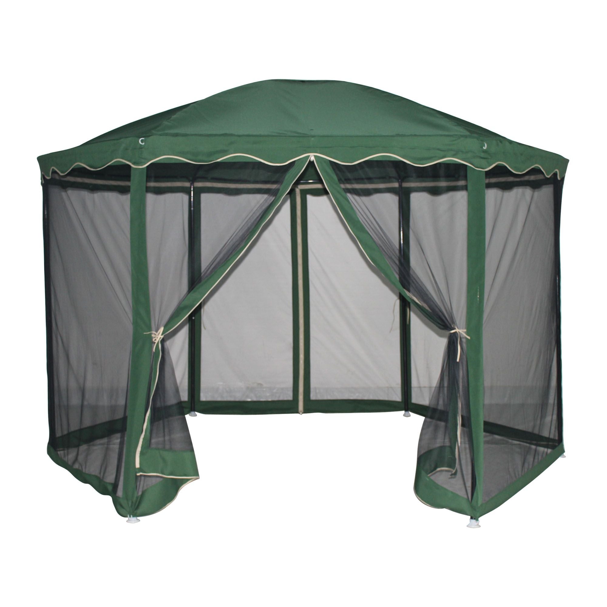 Pavilion gradina, otel/poliester, Ø 350 cm, H 250 cm, verde