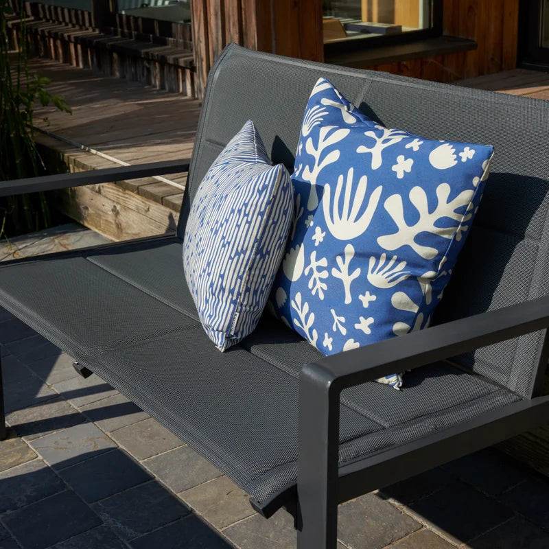 Set mobilier gradina Aramis, pentru 4 persoane, otel/textilen, gri