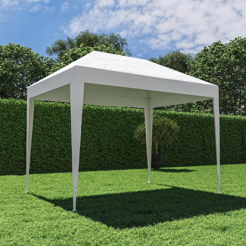 Pavilion gradina Maxi, otel/polietilena, 290 x 190 cm, H 244 cm, alb