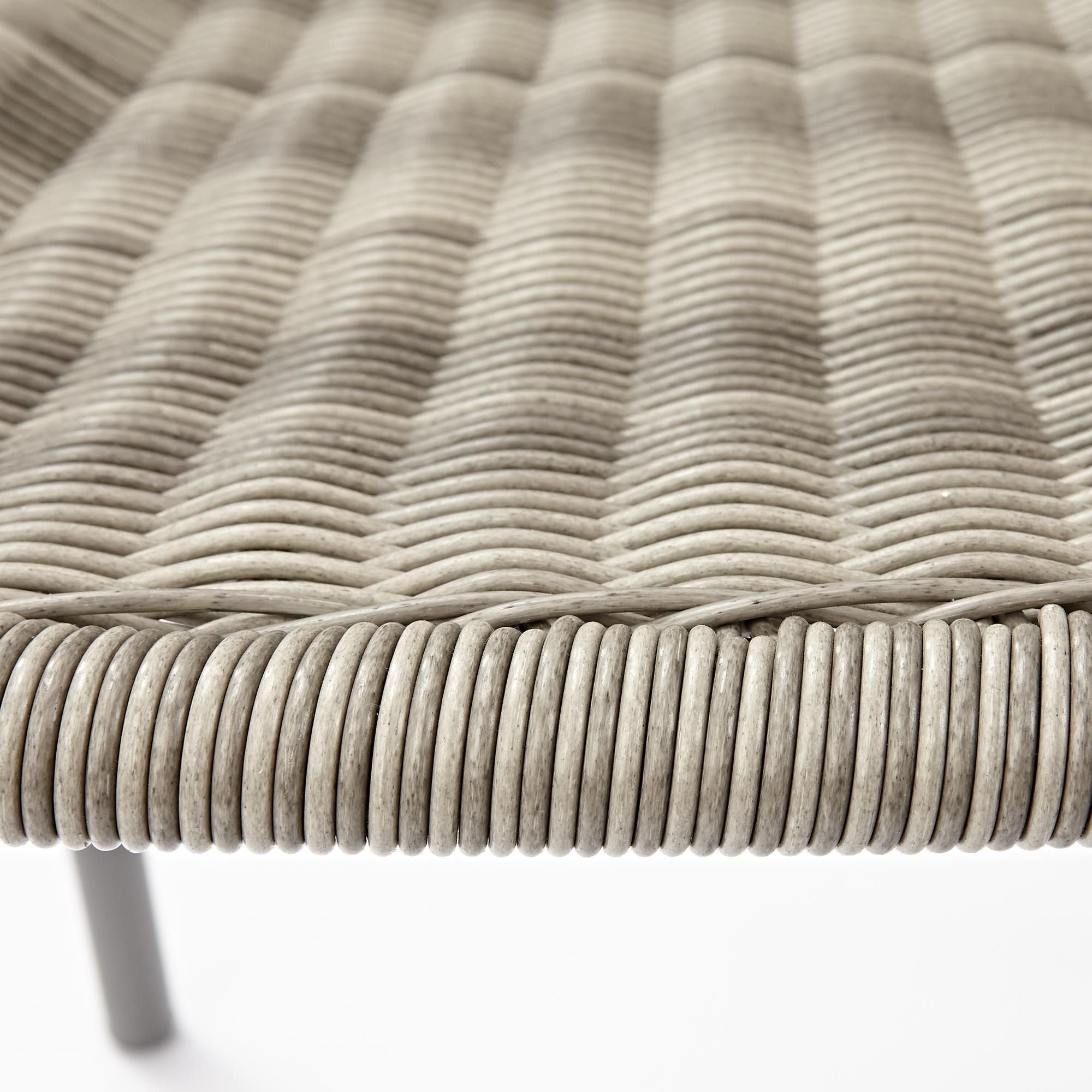 Scaun gradina Maxi cu brate, stivuibil, otel si plastic imitatie ratan, bej