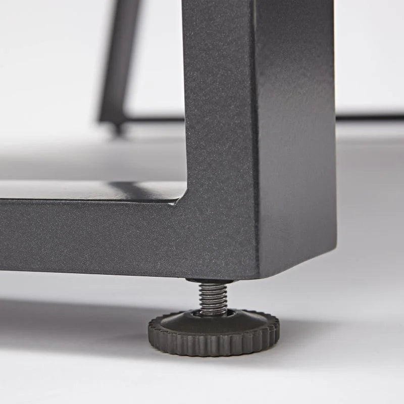 Set mobilier gradina Naterial Lyra, pentru 4 persoane, aluminiu/textil, gri