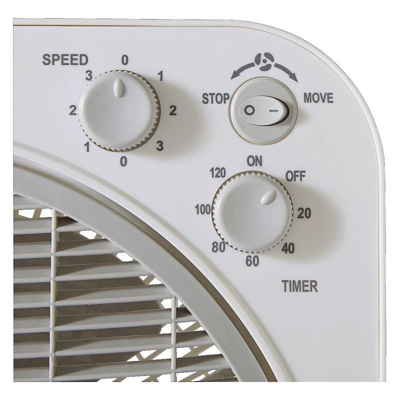 Ventilator de birou Equation Box, 40 W, 30 cm, 3 viteze, gri