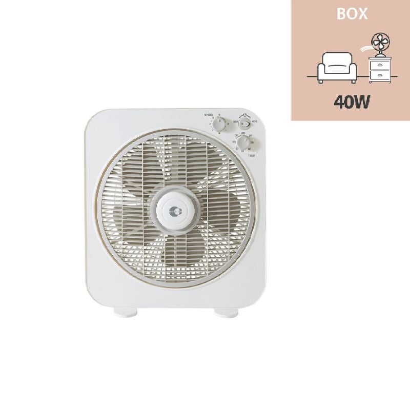 Ventilator de birou Equation Box, 40 W, 30 cm, 3 viteze, gri