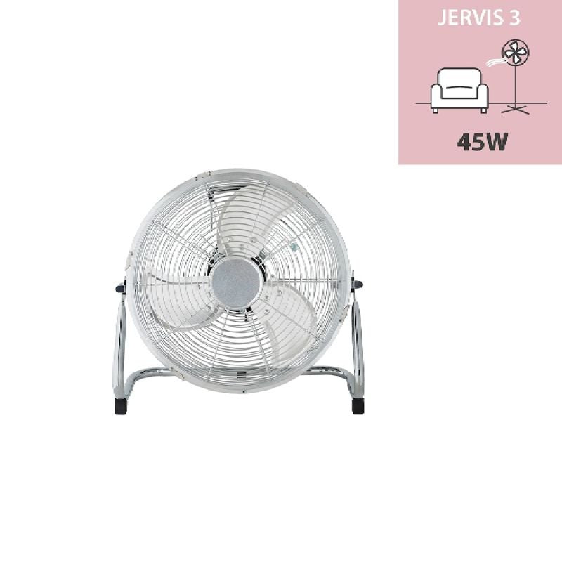 Ventilator de podea Equation Jervis 3, 120 W, Ø 45 cm, 3 viteze, argintiu