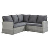 Set mobilier gradina Davos, pentru 6 persoane, plastic/textil, gri