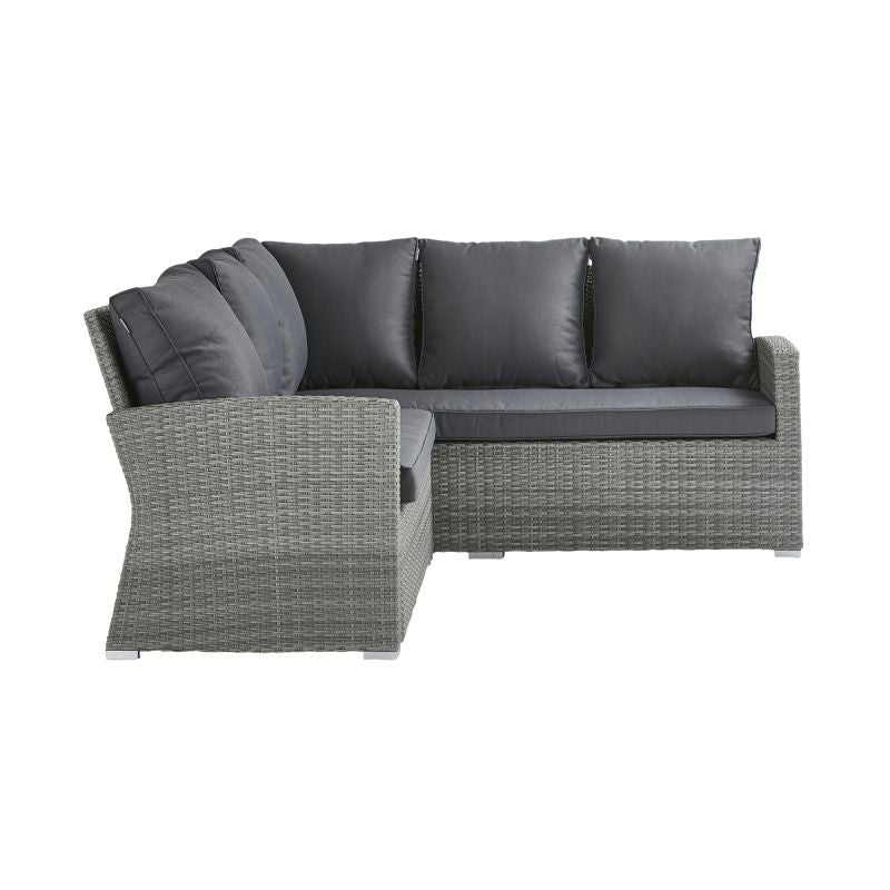 Set mobilier gradina Davos, pentru 6 persoane, plastic/textil, gri