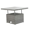Set mobilier gradina Davos, pentru 6 persoane, plastic/textil, gri