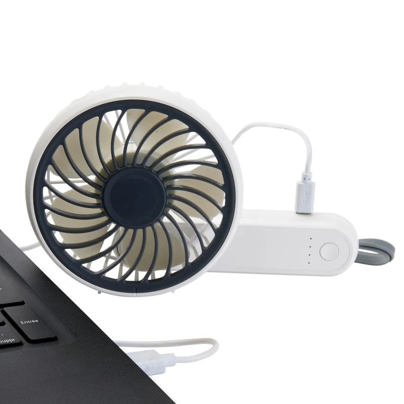 Ventilator portabil Equation Handy, cu USB, 3 W, Ø 11 cm, 3 viteze, alb