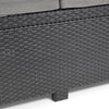 Set mobilier gradina Novo, pentru 4 persoane, textil/rasina, gri