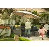 Set mobilier gradina Davos, pentru 6 persoane, plastic/textil, gri