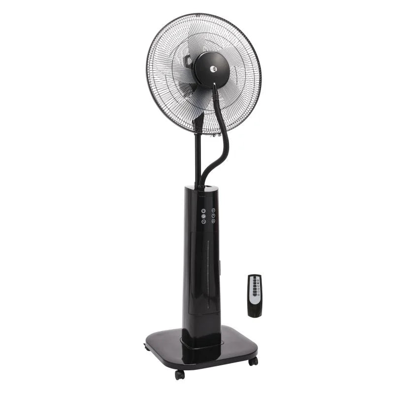 Ventilator cu picior Equation, cu pulverizator apa, 70 W, Ø 40 cm, 3 viteze, negru