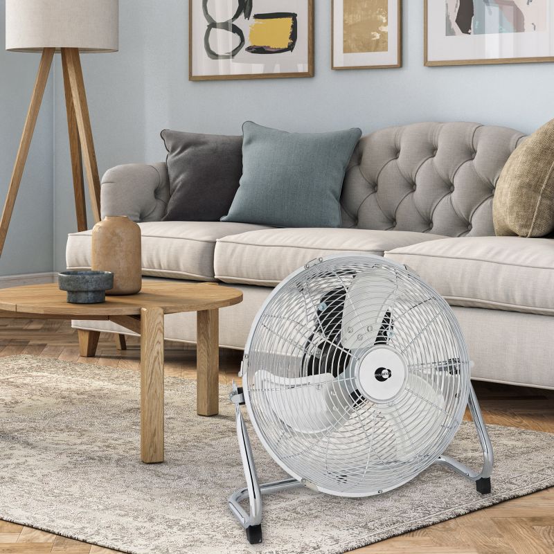 Ventilator de podea Equation, 45 W, Ø 30 cm, 3 viteze, argintiu