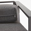 Set mobilier gradina Naterial Lyra, pentru 4 persoane, aluminiu/textil, gri