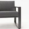 Set mobilier gradina Naterial Lyra, pentru 4 persoane, aluminiu/textil, gri