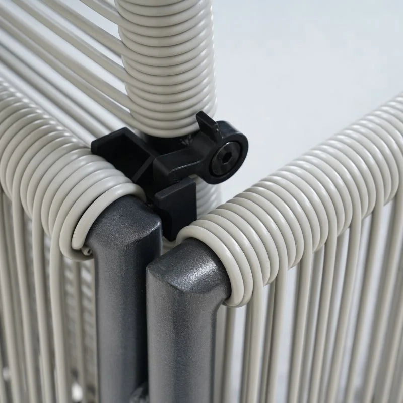 Set mobilier gradina Naterial Compass, pentru 4 persoane, otel/textil, gri