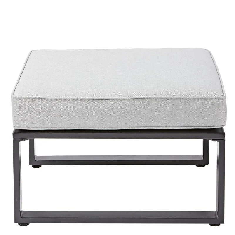 Set mobilier gradina Naterial Odyssea, aluminiu/textil, pentru 6 persoane, gri