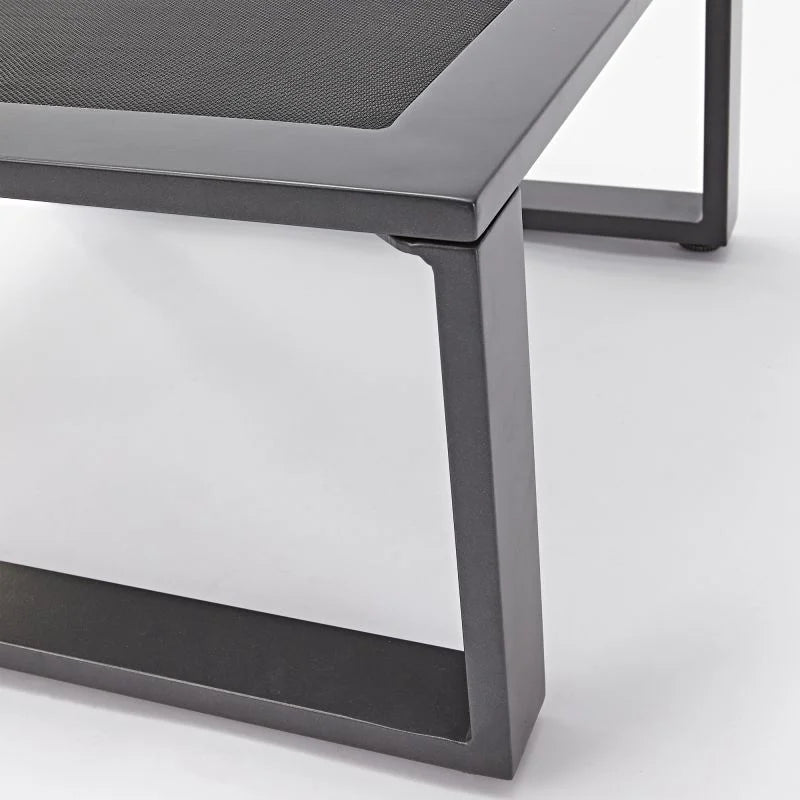 Set mobilier gradina Naterial Odyssea, aluminiu/textil, pentru 6 persoane, gri