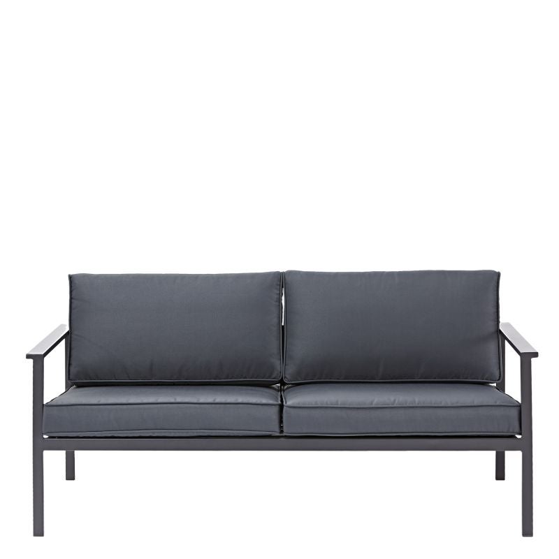 Set mobilier gradina Naterial Trino, otel/textil, pentru 4 persoane, gri