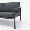 Set mobilier gradina Naterial Trino, otel/textil, pentru 4 persoane, gri