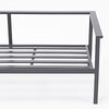 Set mobilier gradina Naterial Trino, otel/textil, pentru 4 persoane, gri