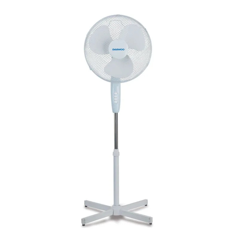 Ventilator cu picior Daewoo DVS1699V, 50 W, D 40 cm, 3 viteze, alb