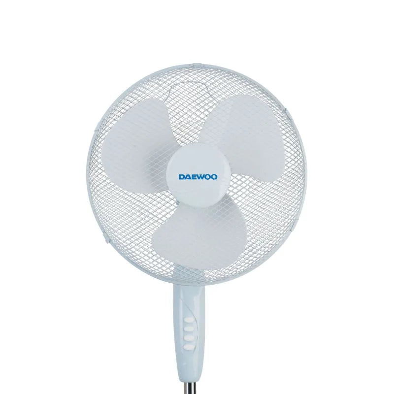 Ventilator cu picior Daewoo DVS1699V, 50 W, D 40 cm, 3 viteze, alb