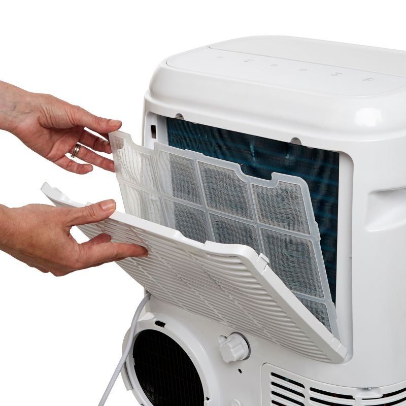 Aer conditionat portabil Equation Cool&Heat 12K, 12000 BTU, clasa energetica A, cu kit de evacuare inclus