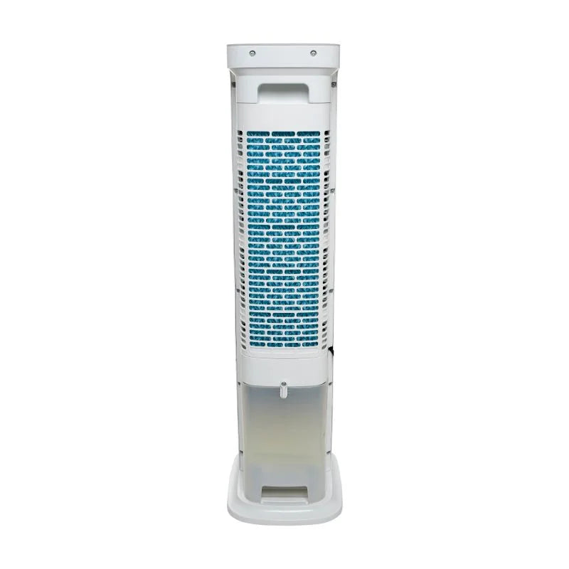 Racitor de aer turn Equation Cube, 55 W, rezervor 5 L, H 85 cm, 3 viteze, alb