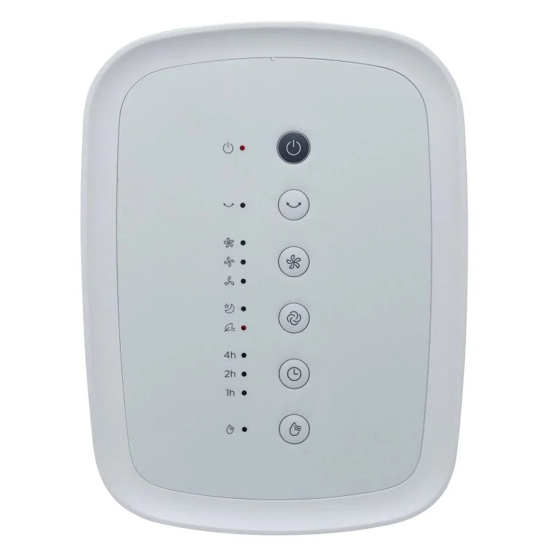 Racitor de aer turn Equation Cube, 55 W, rezervor 5 L, H 85 cm, 3 viteze, alb