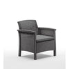 Set mobilier gradina Venezia, pentru 4 persoane, plastic, gri