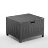 Set mobilier gradina Venezia, pentru 5 persoane, plastic, gri