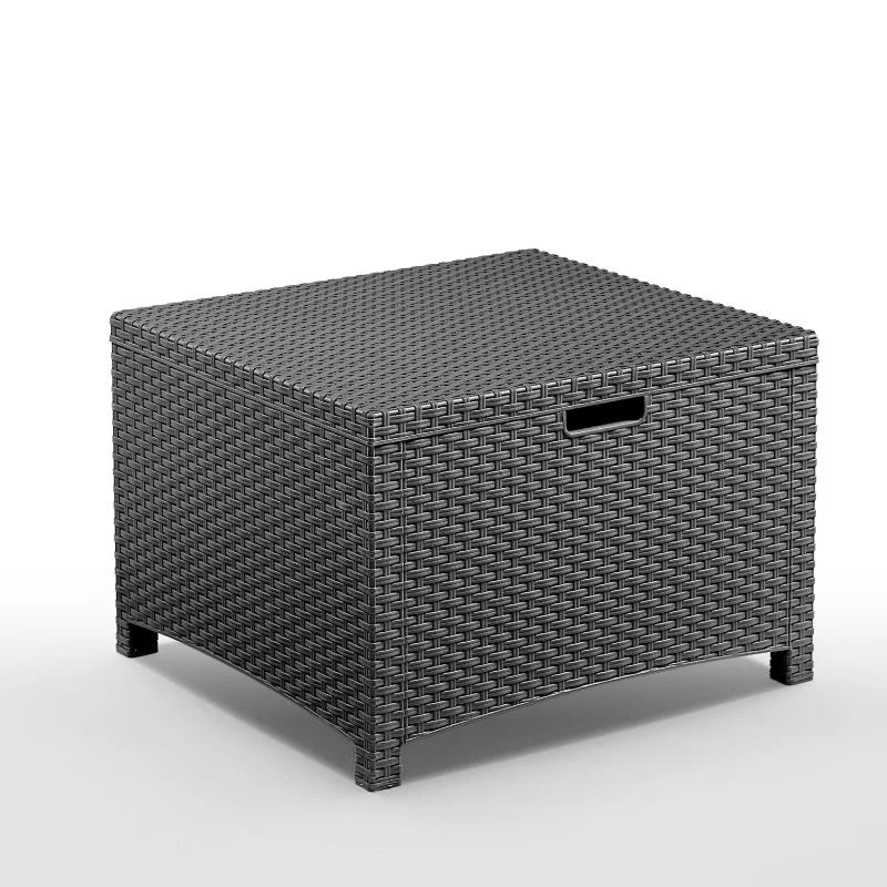 Set mobilier gradina Venezia, pentru 5 persoane, plastic, gri