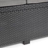 Set mobilier gradina Novo, pentru 4 persoane, textil/rasina, gri